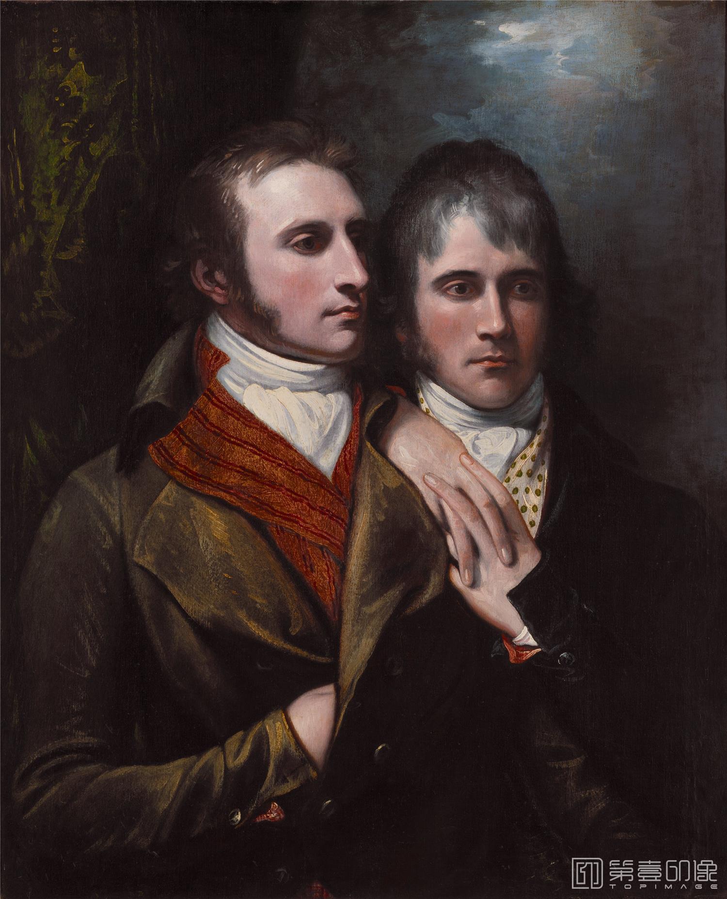 油画-美国阿特金森美术馆-Benjamin West-Raphael West and Benjamin West Jr., Sons of the Artist, ca. .tifBenjamin West - Raphael West and Benjamin West Jr., Sons of the Artist, ca. -047